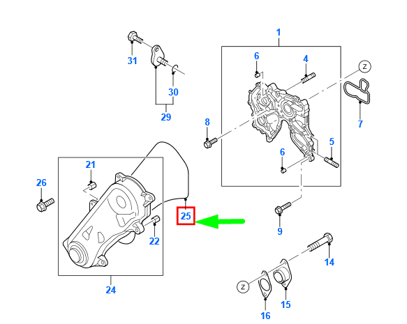 new ford ranger mk2 timing cover gasket 3600424 xm34-9f598-aa original