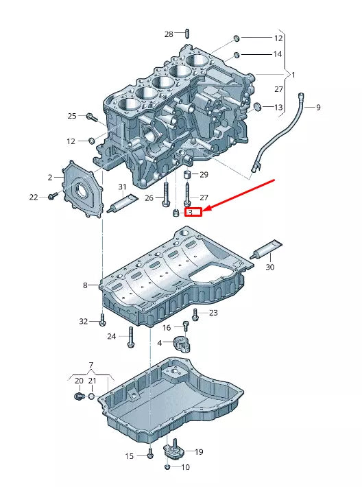 NEW AUDI RS3 ENGINE OIL SPRAY JET 07K103154H