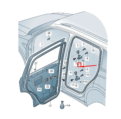 NEW AUDI Q2 GA REAR LEFT LOWER DOOR HINGE 8V5833403C