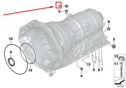 new bmw x1 e84 auto. gearbox breather vent cover cap 24101422142 1422142