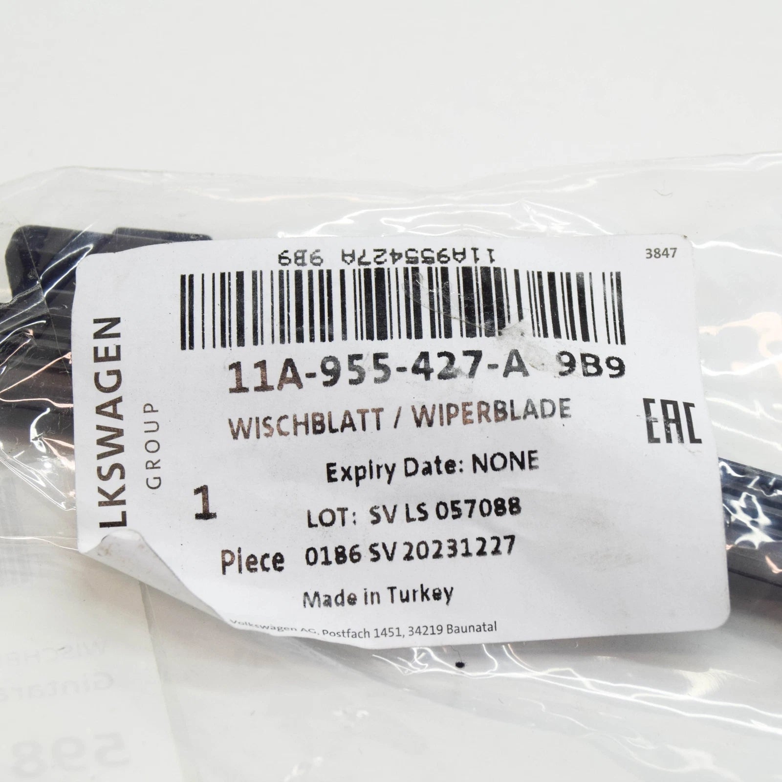 NEW VOLKSWAGEN ID.4 E21 REAR AERO WIPER BLADE 11A955427A9B9 ORIGINAL