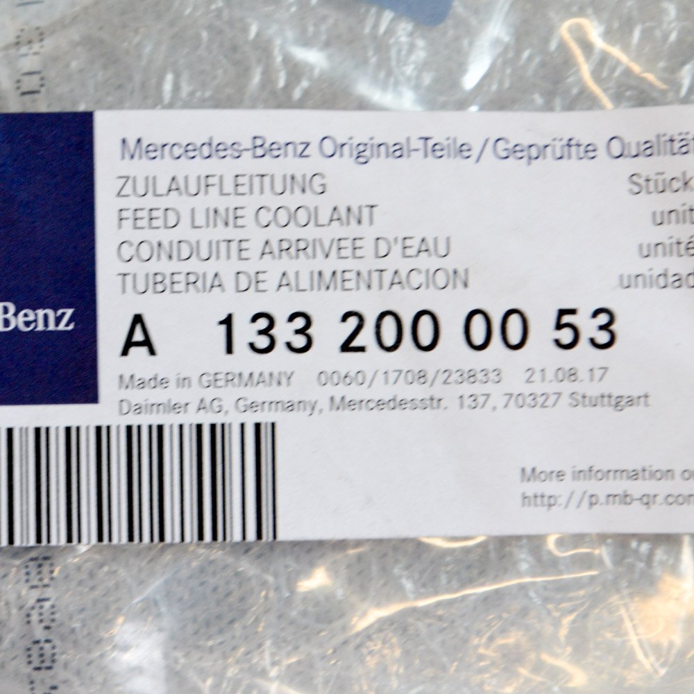 NEW MERCEDES-BENZ CLA COUPE C117 COOLANT HOSE PIPE A1332000053 2016 ORIGINAL