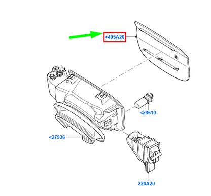 new ford mondeo mk4 fuel tank filler access door 1667652 original
