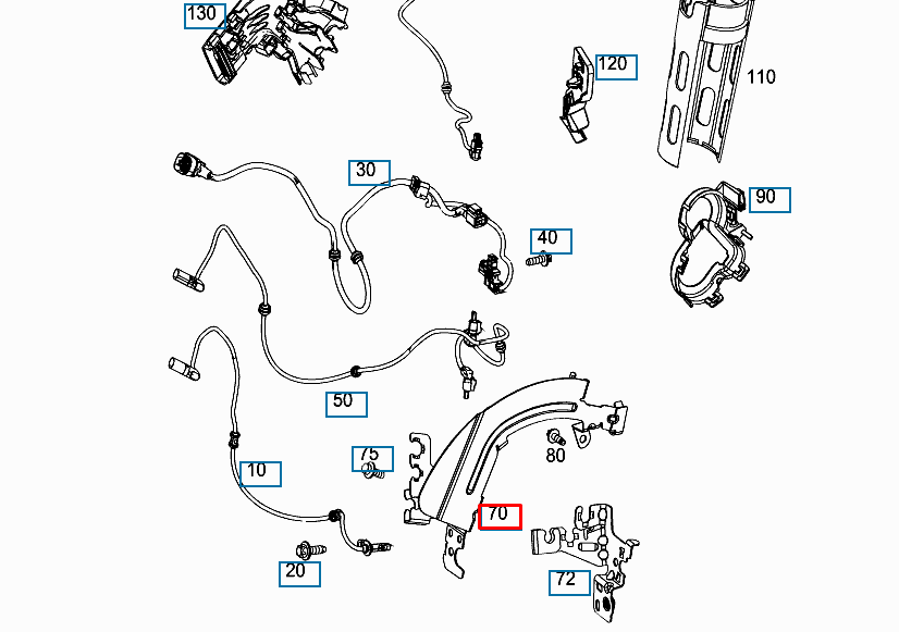 NEW MB GLC COUPE C253 REAR AXLE LEFT CHANNEL GUIDE A2055461700 ORIGINAL