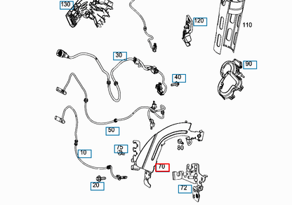 NEW MB GLC COUPE C253 REAR AXLE LEFT CHANNEL GUIDE A2055461700 ORIGINAL