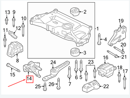 NEW VW BEETLE 5C RIGHT ENGINE MOUNT BRACKET 06K199207A ORIGINAL