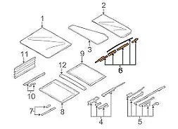 NEW BMW X5 E70 REAR GLASS COVER MECHANISM 54137240682 ORIGINAL