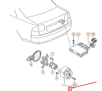 NEW AUDI A4 B8 TRAILER TOWING SOCKET HOUSING 13 PIN 3D0945505 ORIGINAL