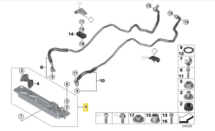 NEW BMW X6 E71 E72 HEAT EXCHANGER RADIATOR 17217553389 ORIGINAL