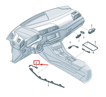 NEW AUDI Q3 F3 LEFT CONSOLE LED MODULE 83A947356D