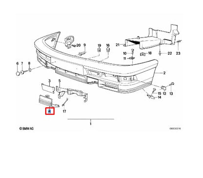 NEW BMW 5 E28 M FRONT BUMPER RIGHT COVERING 51111934658 1934658 ORIGINAL