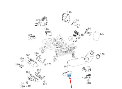 NEW MB GLA X156 FRONT RIGHT SEAT OUTER RAIL COVER A17691902009H68 ORIGINAL
