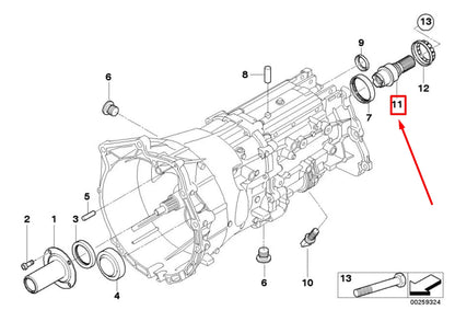 NEW BMW 5 E60 TRANSMISSION ADAPTER OUTPUT SHAFT 7557292 23117557292 ORIGINAL