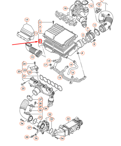 NEW AUDI A1 8X AIR FILTER ELEMENT 6C0129620D ORIGINAL