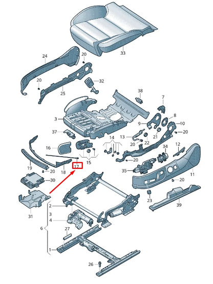 NEW AUDI Q8 4MN FRONT SEAT DEPTH ADJUSTER RUBBER STRAP 4E0883079