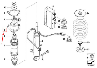 NEW BMW X6 E71, E72 REAR SUPPORT BEARING FLANGE 33526788779 6788779 ORIGINAL