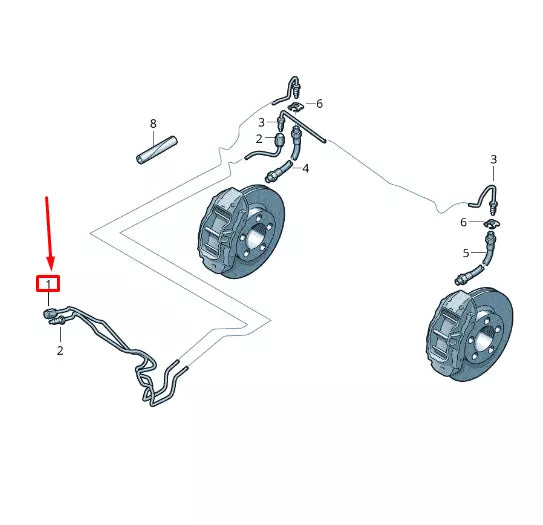 NEW VW TOUAREG 7P MK2 REAR BRAKE LINE 7P0614726H