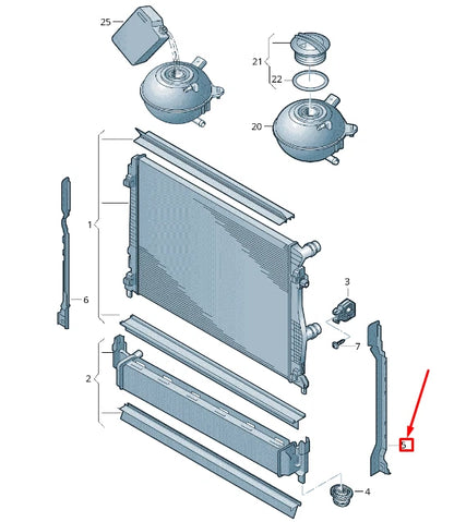 NEW AUDI Q2 GA LEFT COOLER FOR COOLANT SEALING STRIP 81A121331E