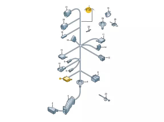 NEW VOLKSWAGEN AMAROK 2H 4PIN LOUDSPEAKER FLAT CONTACT HOUSING 1J0972704