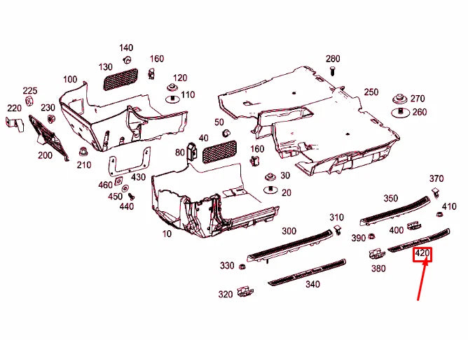 NEW MERCEDES-BENZ S W222 REAR LEFT OUTSIDE DOOR SILL PLATE A2226803335 ORIGINAL