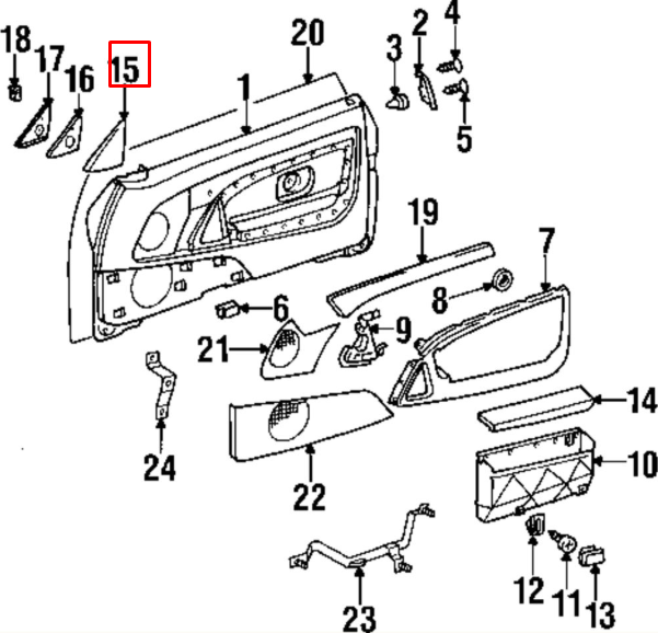 NEW MERCEDES BENZ SL R129 FRONT LEFT DOOR TRIM PLATE A12972007119045 ORIGINAL