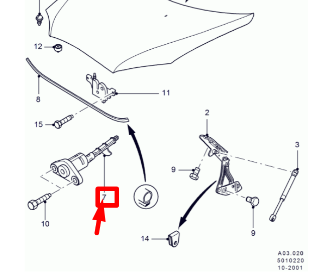 new ford mondeo mk3 front hood lock cylinder kit 3s7a-a16b970-ad 4965988
