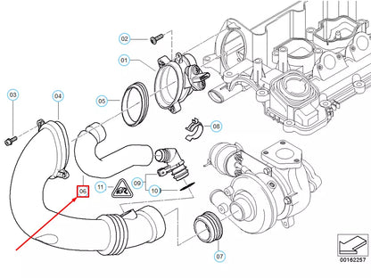 NEW BMW 3 E46 HOT FILM AIR MASS METER HOSE 13717786034 7786034 ORIGINAL