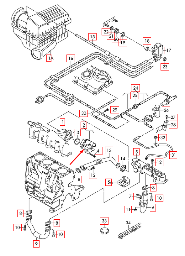 new volkswagen golf mk6 throttle body 03l128063ad 1.6 diesel original