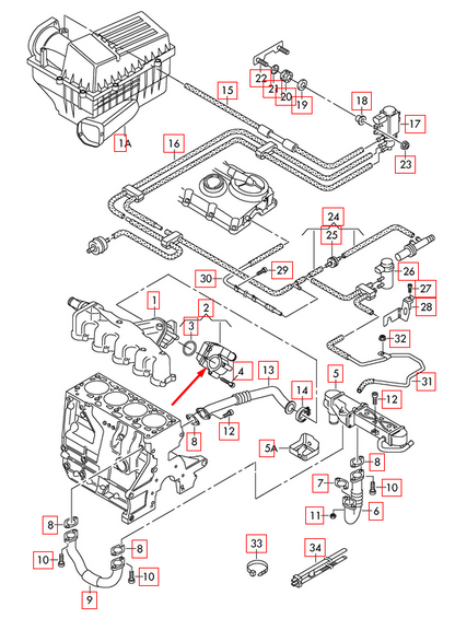 new volkswagen golf mk6 throttle body 03l128063ad 1.6 diesel original
