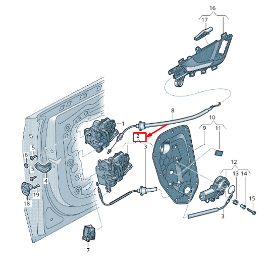 new audi q7 4m rear right door lock 4m0839016j original