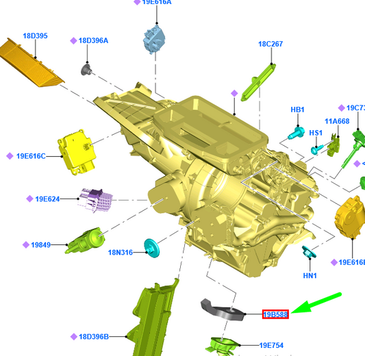 new ford ecosport mk2 bk heater gasket 1873106 cn11-19b588-aa original