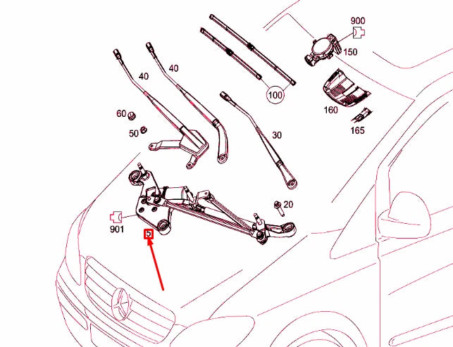 NEW MERCEDES-BENZ VITO W447 WINDSHIELD WIPER SYSTEM LHD A4478200140 ORIGINAL