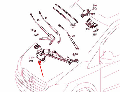 NEW MERCEDES-BENZ VITO W447 WINDSHIELD WIPER SYSTEM LHD A4478200140 ORIGINAL