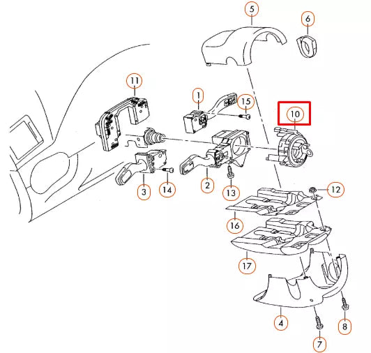 NEW AUDI A4 B7 STEERING WHEEL SLIP RING SQUIB 8E0953541E ORIGINAL