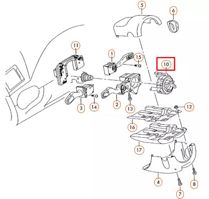 NEW AUDI A4 B7 STEERING WHEEL SLIP RING SQUIB 8E0953541E ORIGINAL