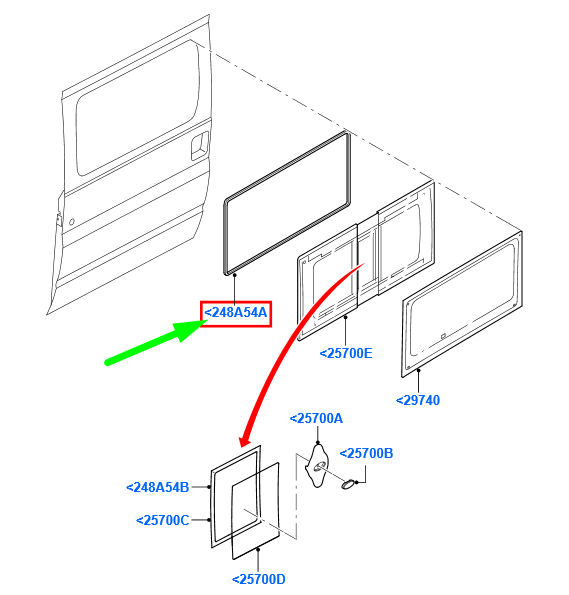new ford transit mk3 sliding door window weatherstrip 4474186 original