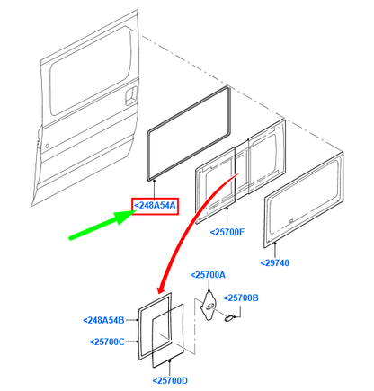 new ford transit mk3 sliding door window weatherstrip 4474186 original
