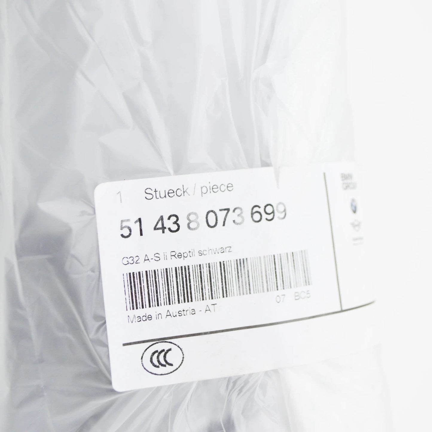 NEW BMW 6 GRAN TURISMO G32 FRONT LEFT UPPER A PILLAR TRIM 51438073699 ORIGINAL