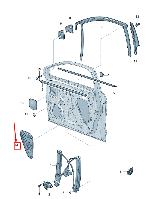 new seat arona kj front right inner door inner panel cover 6f0837916b original