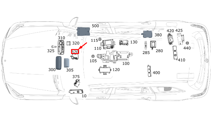 new mercedes-benz gle w167 cockpit antenna a1779052902 original