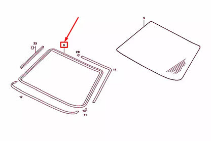 NEW MERCEDES-BENZ SALOON W123 WINDSHIELD SEALING FRAME A1236700039 ORIGINAL