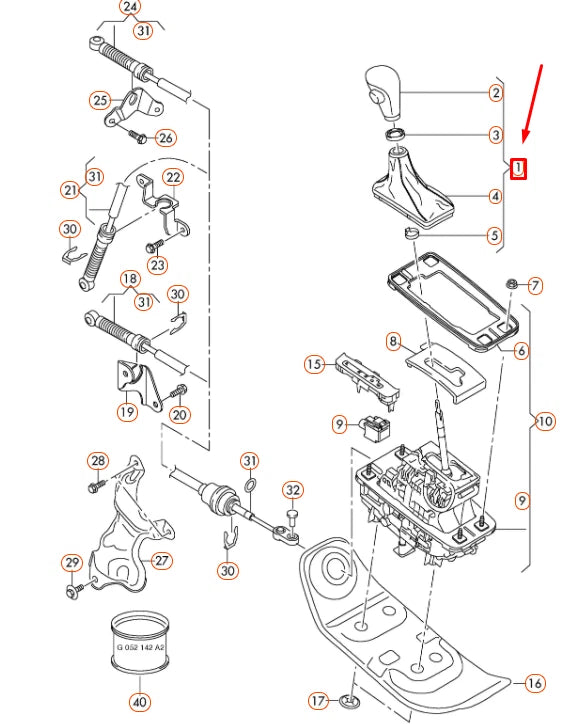 NEW AUDI A4 B8 SELECTOR LEVER HANDLE LHD 8K1713139SHWI ORIGINAL