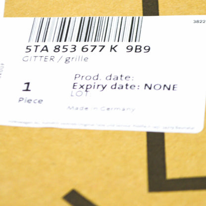 NEW VOLKSWAGEN TOURAN 5T FRONT BUMPER LOWER VENT GRILLE 5TA853677K9B9