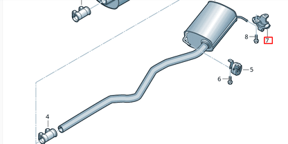NEW VOLKSWAGEN TRANSPORTER T6 REAR EXHAUST SILENCER BRACKET 7H0253144B GEN