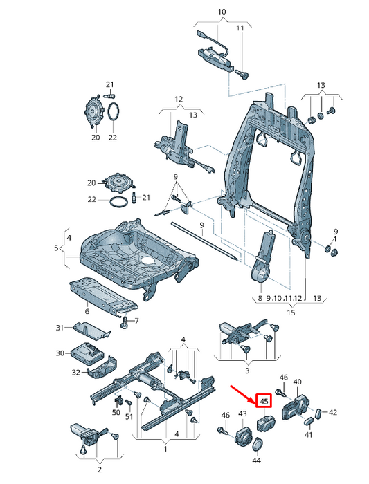 new audi a8 4h front right lumbar control switch 4h0959918bv58 original