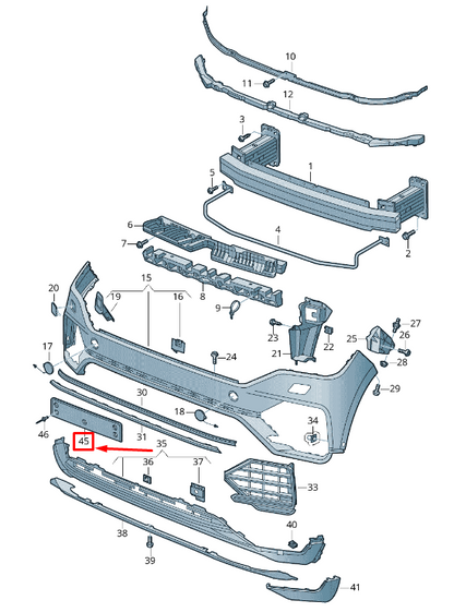 new vw touareg cr front license plate holder 760807287 9b9 7608072879b9 original