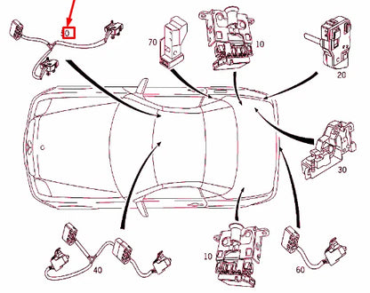 NEW MERCEDES-BENZ SLK R170 ROOF ROTARY TUMBLER FRONT SWITCH A1708200710 ORIGINAL