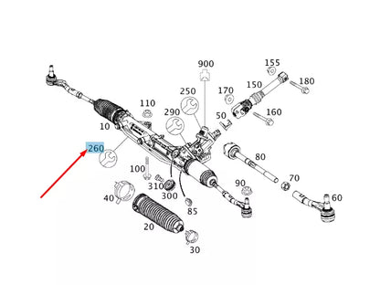 NEW MERCEDES-BENZ C W204 STEERING GEAR REPAIR KIT RHD A2044608800 ORIGINAL