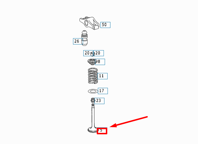 NEW MERCEDES-BENZ SLK R171 EXHAUST VALVE A2710500627 ORIGINAL