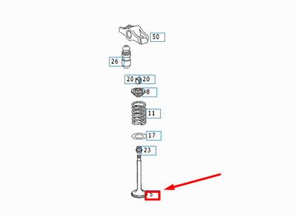 NEW MERCEDES-BENZ SLK R171 EXHAUST VALVE A2710500627 ORIGINAL